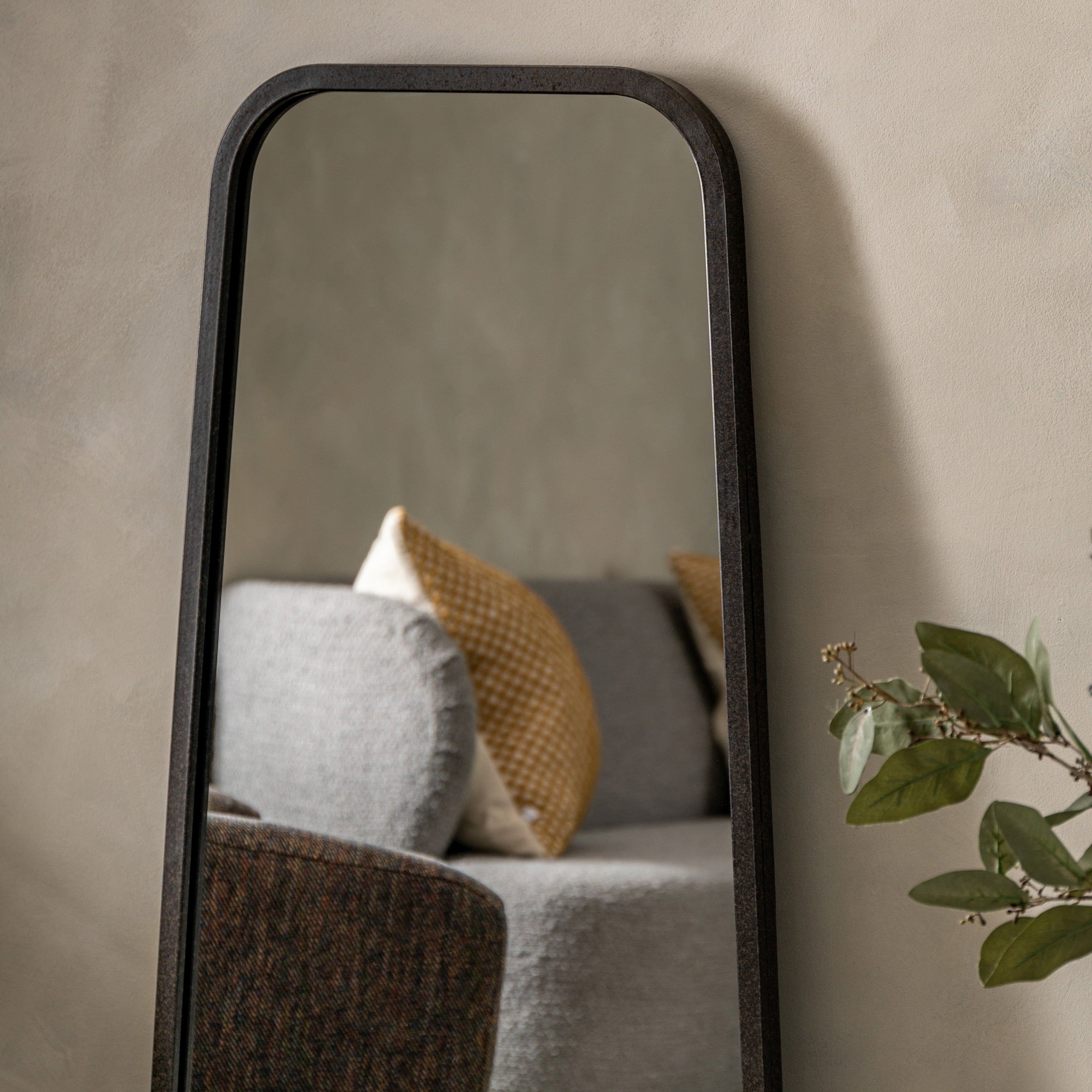 Stella Curves Rustic Black Full Length Leaner Mirror